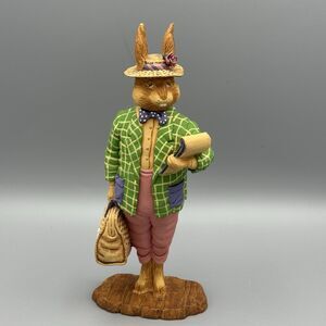 Vintage Dept 56 General Store Collection Rabbit Figurine Salesman Easter